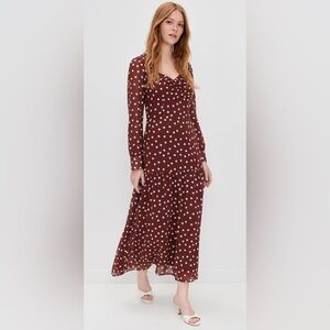 Chic Long Sleeve Polka Dot Dress